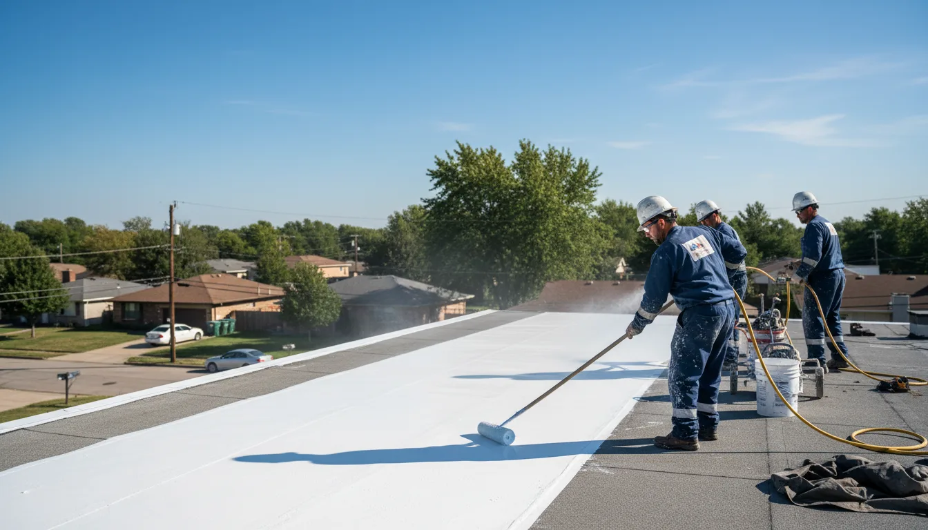 Commercial roof coating in Richland Springs, TX near me